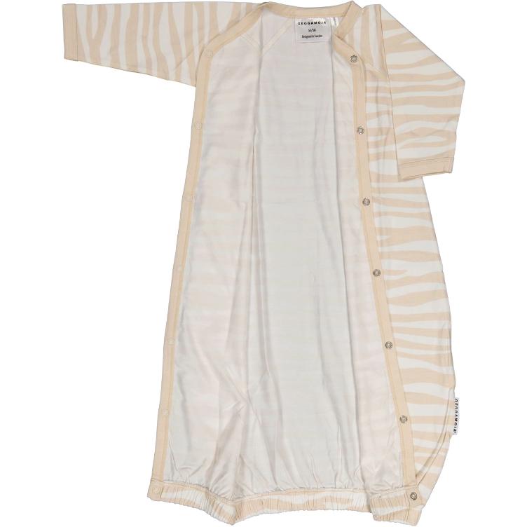 Geggamoja Schlafhemd aus Bambus `Zartbeige Zebra` (bio) - 0